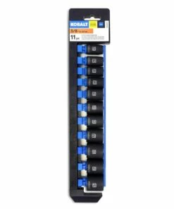 Kobalt Impact Sockets & Impact Socket Sets 11-Piece Metric 3/8-in Drive Set 6-Point Impact Socket Set