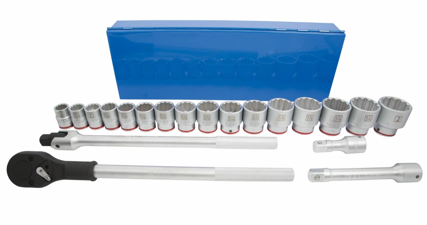 Kobalt Mechanics Tool Sets 3/4-in Drive 20-Piece Standard (SAE) Matte Mechanics Tool Set (3/4-in;) 1 Kobalt Mechanics Tool Sets 3/4-in Drive 20-Piece Standard (SAE) Matte Mechanics Tool Set (3/4-in;)