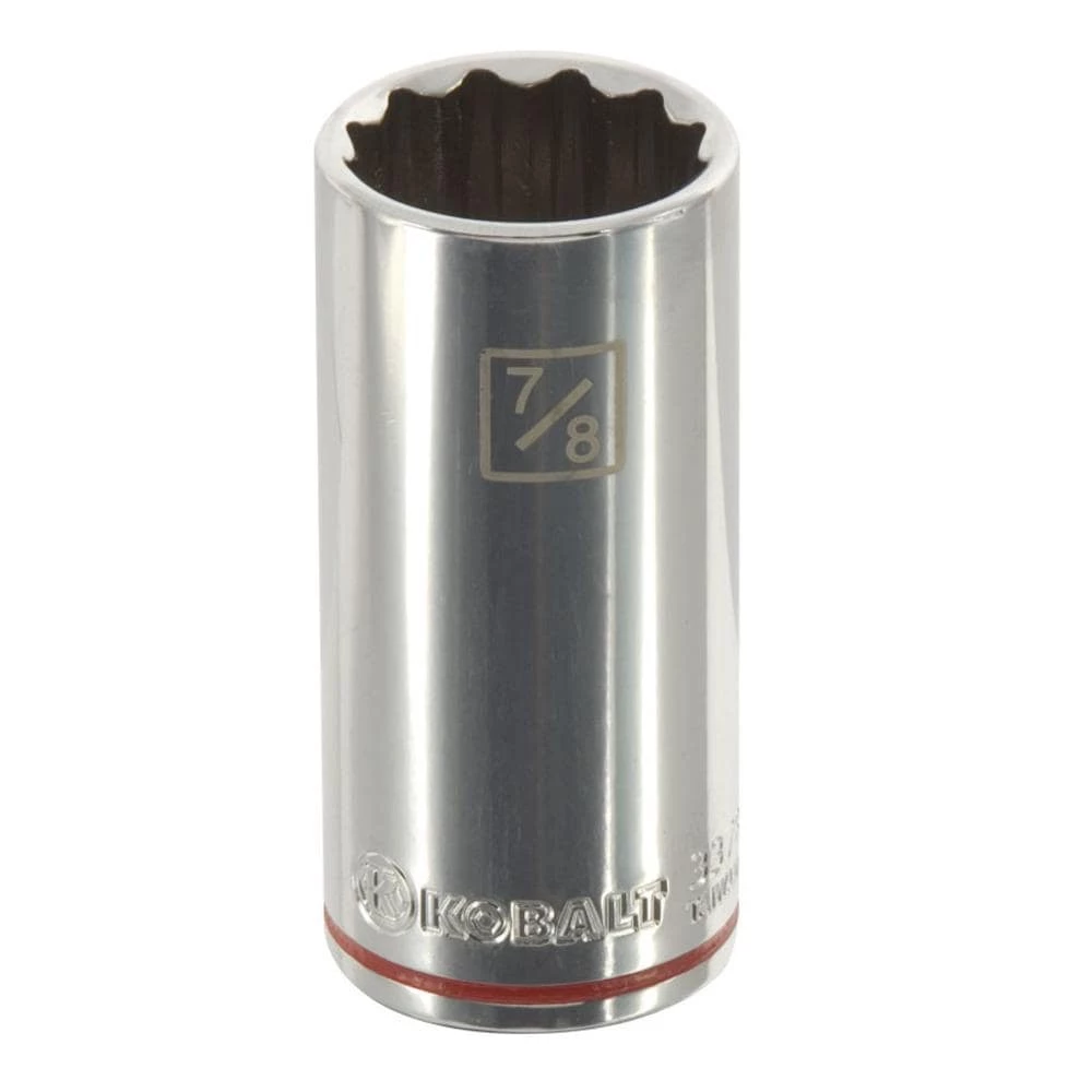 Kobalt Sockets & Socket Sets Standard (SAE) 3/8-in Drive 12-point 7/8-in Deep Socket 1 Kobalt Sockets & Socket Sets Standard (SAE) 3/8-in Drive 12-point 7/8-in Deep Socket