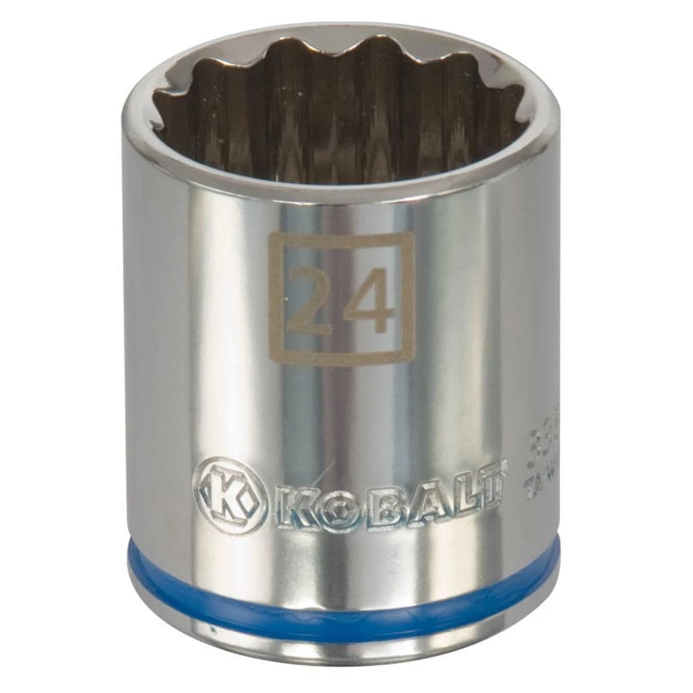 Kobalt Sockets & Socket Sets Metric 1/2-in Drive 12-point 24-mm Shallow Socket 1 Kobalt Sockets & Socket Sets Metric 1/2-in Drive 12-point 24-mm Shallow Socket