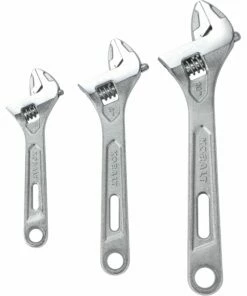 Kobalt Adjustable Wrenches 3-Piece Chrome Vanadium Steel Adjustable Wrench Set