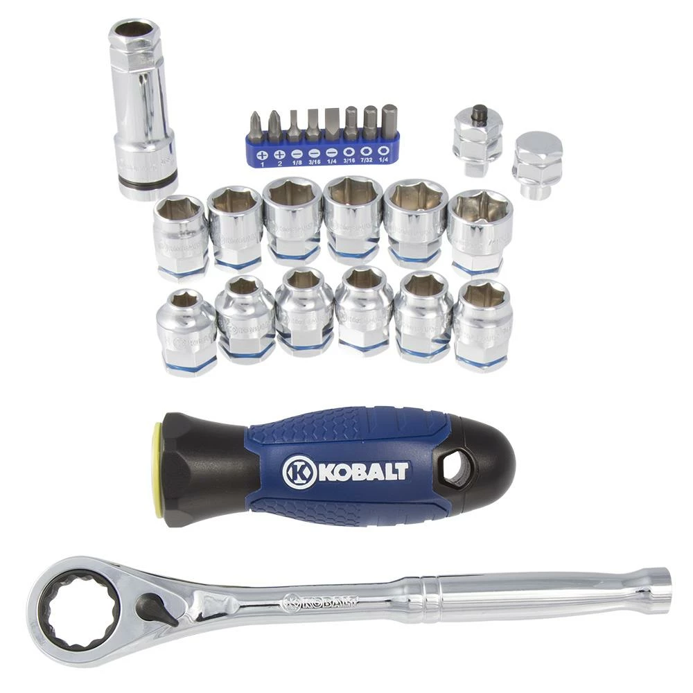 Kobalt Pass-Through Sockets & Sets Xtreme Access 25-Piece 3/8-in Drive Set 1 Kobalt Pass-Through Sockets & Sets Xtreme Access 25-Piece 3/8-in Drive Set