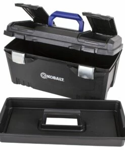 Kobalt Portable Tool Boxes 20-in Black Plastic Lockable Tool Box -Kobalts Shop 071617079758 08219630