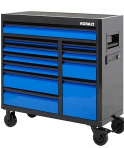 Kobalt Bottom Tool Cabinets 3000 Series 41-in W x 41-in H 11-Drawer Steel Rolling Tool Cabinet (Black)