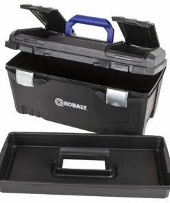 Kobalt Portable Tool Boxes 20-in Black Plastic Lockable Tool Box -Kobalts Shop 08219630 scaled