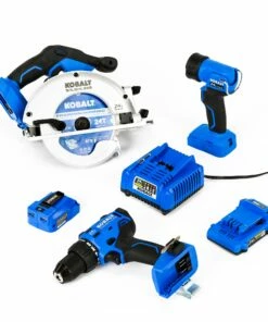 Kobalt Power Tool Combo Kits 4-Tool 24-Volt Max Brushless Power Tool Combo Kit Case (1-Battery Included and Charger Included) -Kobalts Shop 08608044