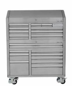 Kobalt Bottom Tool Cabinets 3000 Series 53-in W x 68.7-in H 18-Drawer Stainless Steel Rolling Tool Cabinet (Stainless Steel)