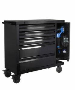 Kobalt Bottom Tool Cabinets 3000 Series 41-in W x 41-in H 5-Drawer Stainless Steel Rolling Tool Cabinet (Black) 16 Kobalt Bottom Tool Cabinets 3000 Series 41-in W x 41-in H 5-Drawer Stainless Steel Rolling Tool Cabinet (Black) -Kobalts Shop 08703973