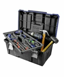 Kobalt Portable Tool Boxes Zerust 22-in Black Plastic Lockable Tool Box -Kobalts Shop 08800193
