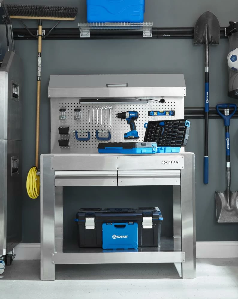 Kobalt Work Benches 45-in W x 36-in H 2-Drawer Wood Work Bench 9 Kobalt Work Benches 45-in W x 36-in H 2-Drawer Wood Work Bench - Image 9