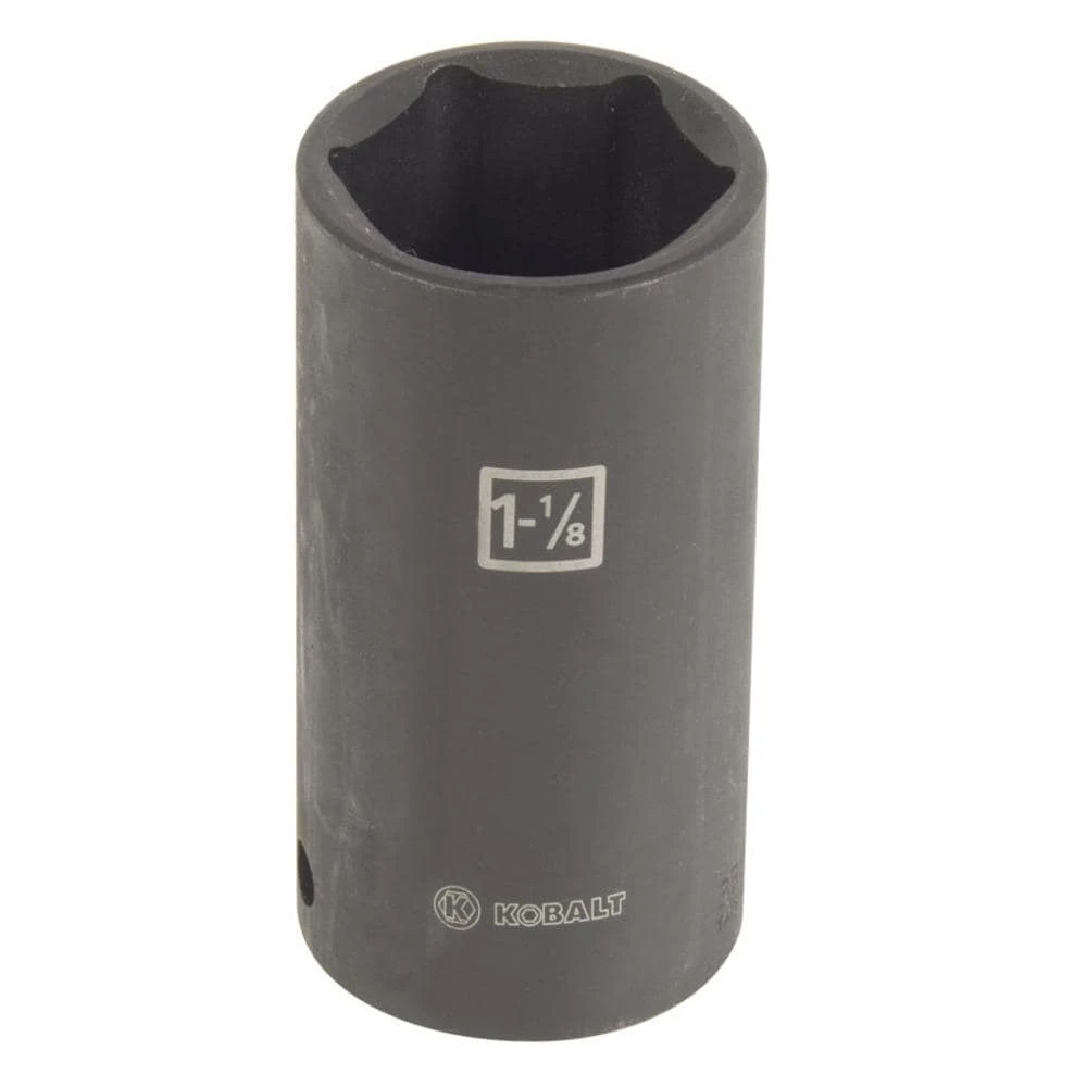 Kobalt Impact Sockets & Impact Socket Sets Standard (SAE) 1/2-in Drive 1-1/8-in 6-Point Impact Socket 1 Kobalt Impact Sockets & Impact Socket Sets Standard (SAE) 1/2-in Drive 1-1/8-in 6-Point Impact Socket