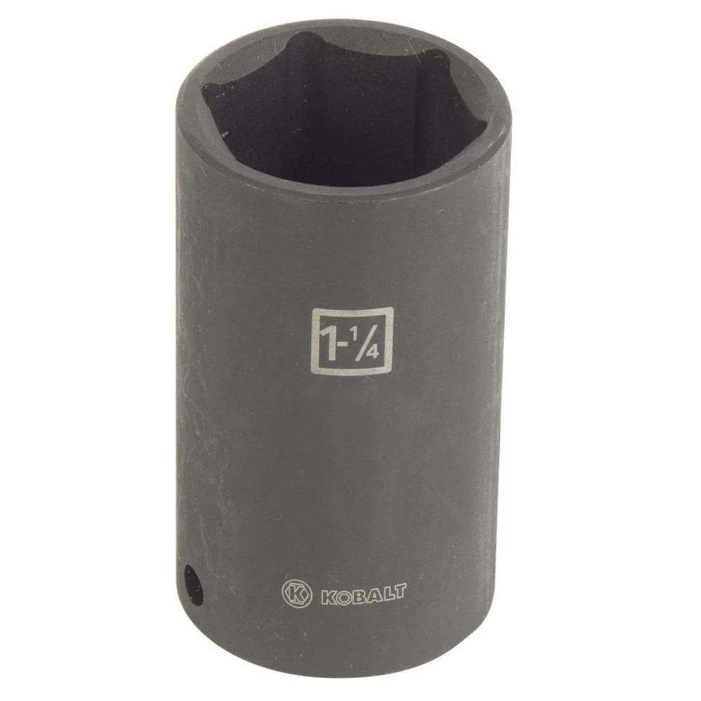 Kobalt Impact Sockets & Impact Socket Sets Standard (SAE) 1/2-in Drive 1-1/4-in 6-Point Impact Socket 1 Kobalt Impact Sockets & Impact Socket Sets Standard (SAE) 1/2-in Drive 1-1/4-in 6-Point Impact Socket