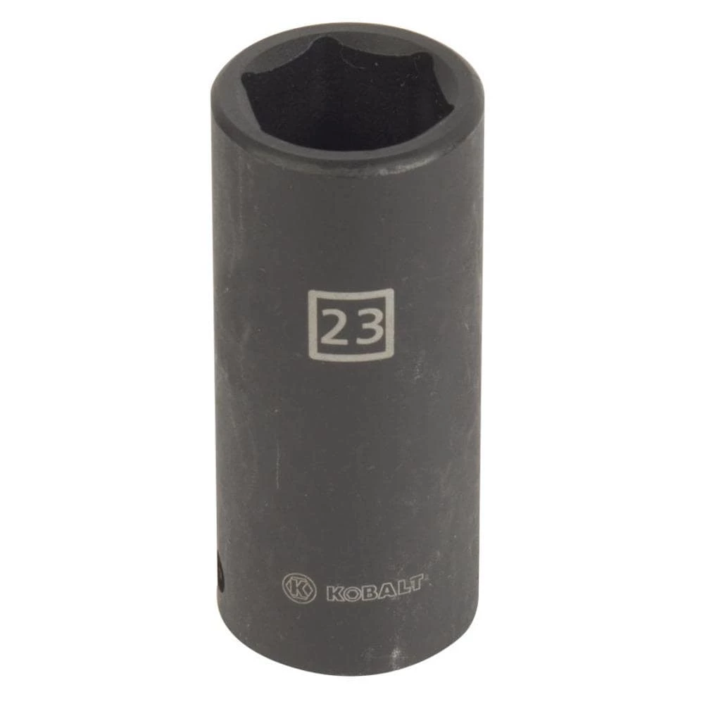 Kobalt Impact Sockets & Impact Socket Sets Metric 1/2-in Drive 23mm 6-Point Impact Socket 1 Kobalt Impact Sockets & Impact Socket Sets Metric 1/2-in Drive 23mm 6-Point Impact Socket