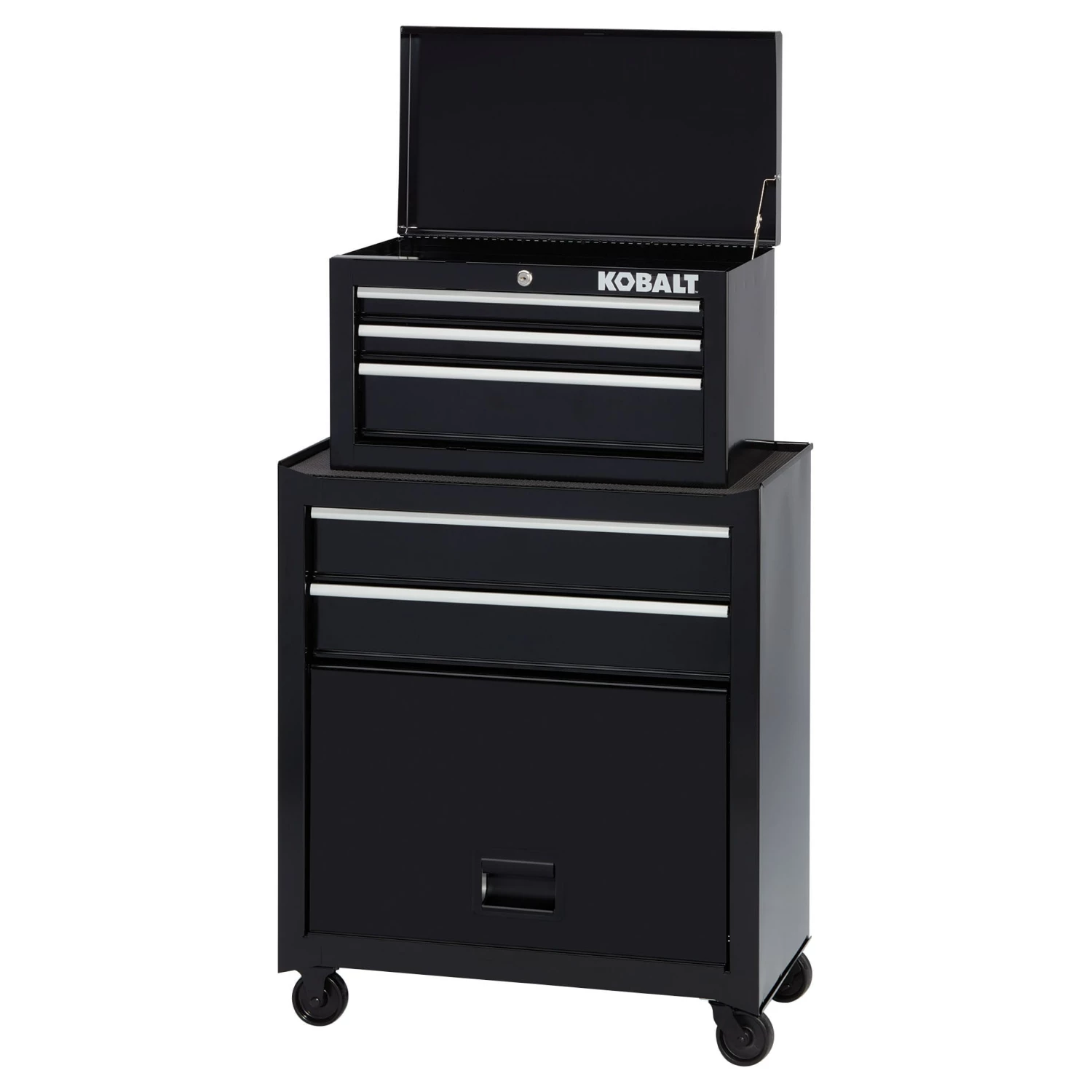 Kobalt Top Tool Chests 1000 Series 26.5-in W x 44.25-in H 5-Drawer Steel Tool Chest (Black) 1 Kobalt Top Tool Chests 1000 Series 26.5-in W x 44.25-in H 5-Drawer Steel Tool Chest (Black)