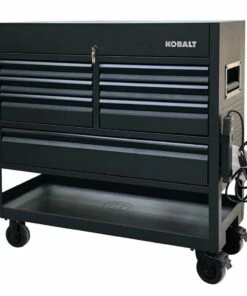 Kobalt Bottom Tool Cabinets 3000 Series 45-in W x 47-in H 7-Drawer Steel Rolling Tool Cabinet (Black) 12 Kobalt Bottom Tool Cabinets 3000 Series 45-in W x 47-in H 7-Drawer Steel Rolling Tool Cabinet (Black) -Kobalts Shop 09097295