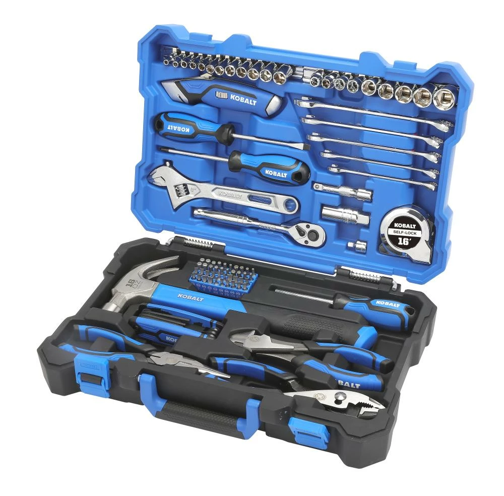 Kobalt Mechanics Tool Sets 89-Piece Standard (SAE) Polished Chrome Mechanics Tool Set (3/8-in) 3 Kobalt Mechanics Tool Sets 89-Piece Standard (SAE) Polished Chrome Mechanics Tool Set (3/8-in) - Image 3