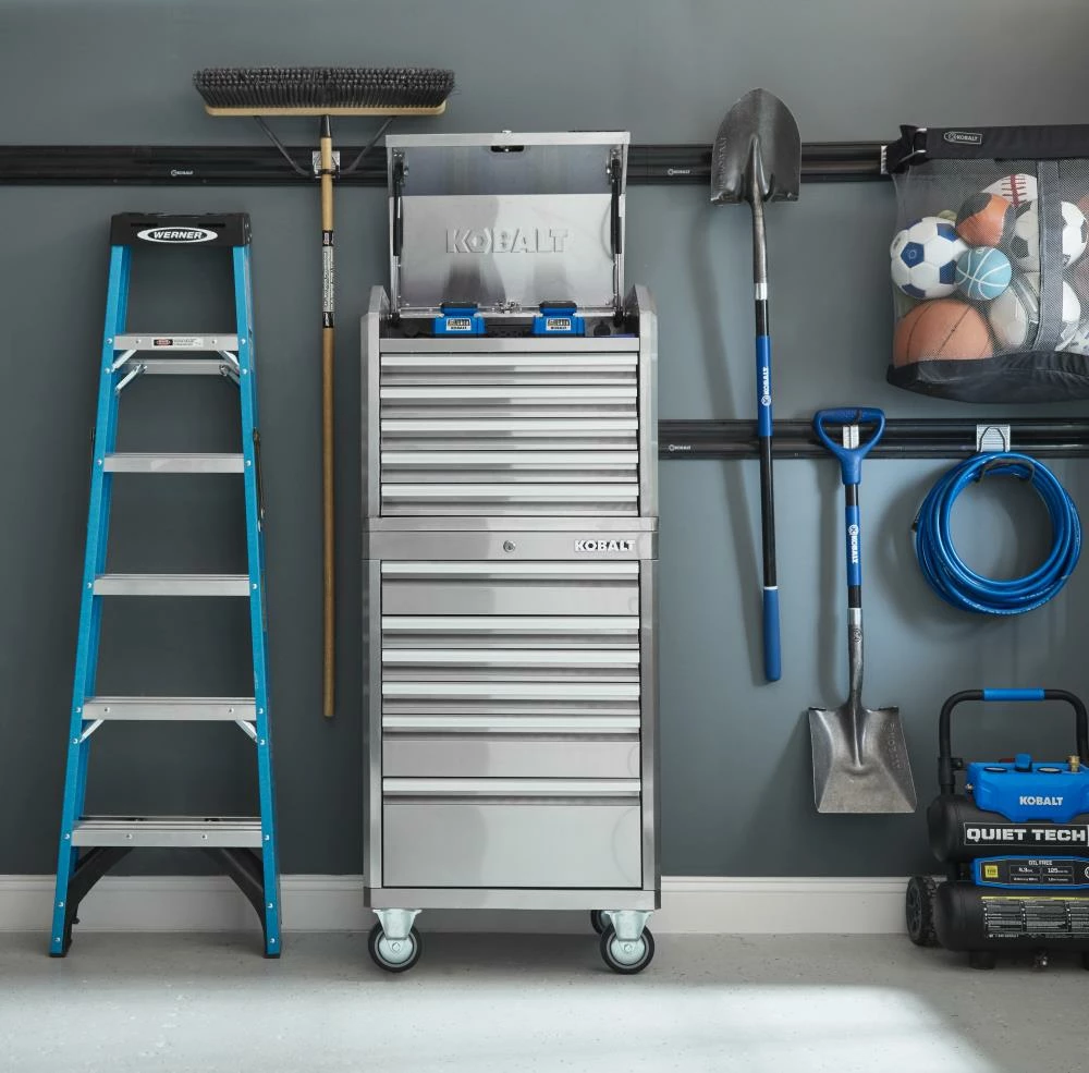 Kobalt Top Tool Chests 3000 Series 27-in W x 23.2-in H 5-Drawer Stainless Steel Tool Chest (Stainless Steel) 10 Kobalt Top Tool Chests 3000 Series 27-in W x 23.2-in H 5-Drawer Stainless Steel Tool Chest (Stainless Steel) - Image 10