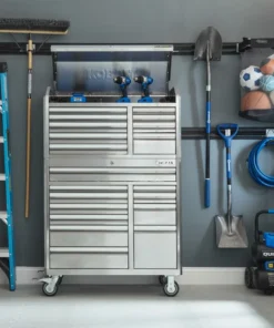 Kobalt Bottom Tool Cabinets 3000 Series 41-in W x 41-in H 11-Drawer Stainless Steel Rolling Tool Cabinet (Stainless Steel) 23 Kobalt Bottom Tool Cabinets 3000 Series 41-in W x 41-in H 11-Drawer Stainless Steel Rolling Tool Cabinet (Stainless Steel) -Kobalts Shop 09814602