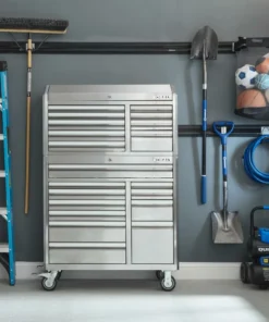 Kobalt Bottom Tool Cabinets 3000 Series 41-in W x 41-in H 11-Drawer Stainless Steel Rolling Tool Cabinet (Stainless Steel) 24 Kobalt Bottom Tool Cabinets 3000 Series 41-in W x 41-in H 11-Drawer Stainless Steel Rolling Tool Cabinet (Stainless Steel) -Kobalts Shop 09814603