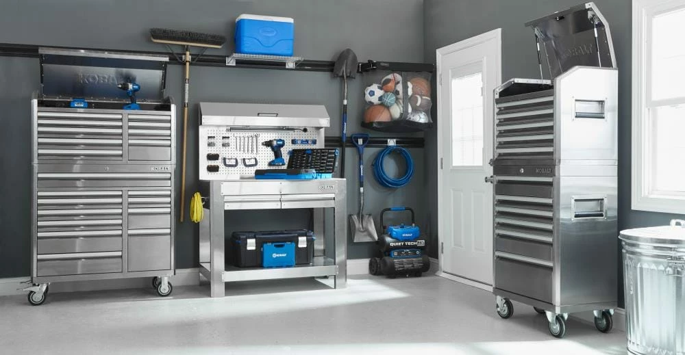 Kobalt Bottom Tool Cabinets 3000 Series 41-in W x 41-in H 11-Drawer Stainless Steel Rolling Tool Cabinet (Stainless Steel) 11 Kobalt Bottom Tool Cabinets 3000 Series 41-in W x 41-in H 11-Drawer Stainless Steel Rolling Tool Cabinet (Stainless Steel) - Image 11