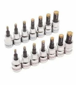 Kobalt Driver Sockets & Sets 14-Piece 3/8-in Drive Set Hex Bit Standard (SAE) and Metric Combination Driver Socket Set 8 Kobalt Driver Sockets & Sets 14-Piece 3/8-in Drive Set Hex Bit Standard (SAE) and Metric Combination Driver Socket Set -Kobalts Shop 099198812977lg