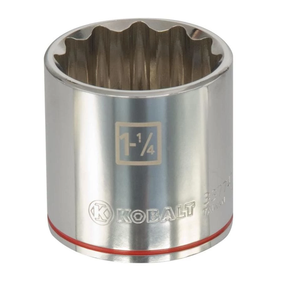 Kobalt Sockets & Socket Sets Standard (SAE) 1/2-in Drive 12-point 1-1/4-in Shallow Socket 1 Kobalt Sockets & Socket Sets Standard (SAE) 1/2-in Drive 12-point 1-1/4-in Shallow Socket