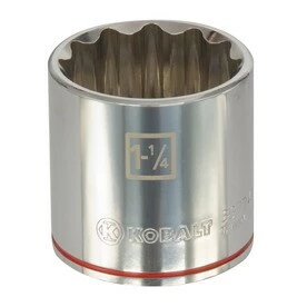 Kobalt Sockets & Socket Sets Standard (SAE) 1/2-in Drive 12-point 1-1/4-in Shallow Socket 4 Kobalt Sockets & Socket Sets Standard (SAE) 1/2-in Drive 12-point 1-1/4-in Shallow Socket - Image 4