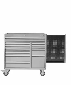 Kobalt Bottom Tool Cabinets 3000 Series 41-in W x 41-in H 11-Drawer Stainless Steel Rolling Tool Cabinet (Stainless Steel) 27 Kobalt Bottom Tool Cabinets 3000 Series 41-in W x 41-in H 11-Drawer Stainless Steel Rolling Tool Cabinet (Stainless Steel) -Kobalts Shop 09985757
