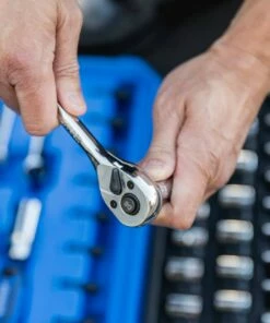 Kobalt Mechanics Tool Sets 80-Piece Standard (SAE) and Metric Combination Polished Chrome Mechanics Tool Set (3/8-in) -Kobalts Shop 10084141 scaled