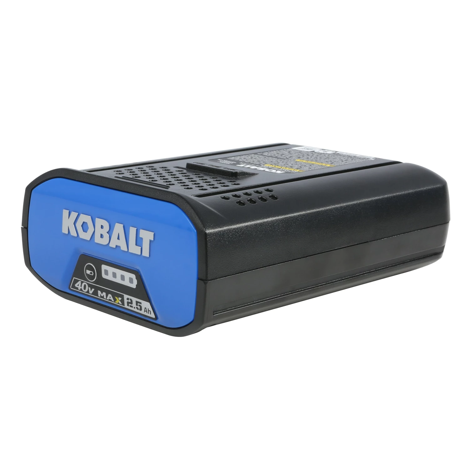 Kobalt Cordless Power Equipment Batteries & Chargers 40-Volt Max 2.5 Ah Rechargeable Lithium Ion (Li-Ion) Cordless Power Equipment Battery 1 Kobalt Cordless Power Equipment Batteries & Chargers 40-Volt Max 2.5 Ah Rechargeable Lithium Ion (Li-Ion) Cordless Power Equipment Battery