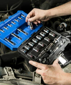 Kobalt Mechanics Tool Sets 30-Piece Standard (SAE) and Metric Combination Polished Chrome Mechanics Tool Set (3/8-in;) -Kobalts Shop 11294854 scaled