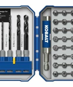 Kobalt Twist Drill Bits 38-Piece Assorted Set Black Oxide Coated Hss Twist Drill Bit Set