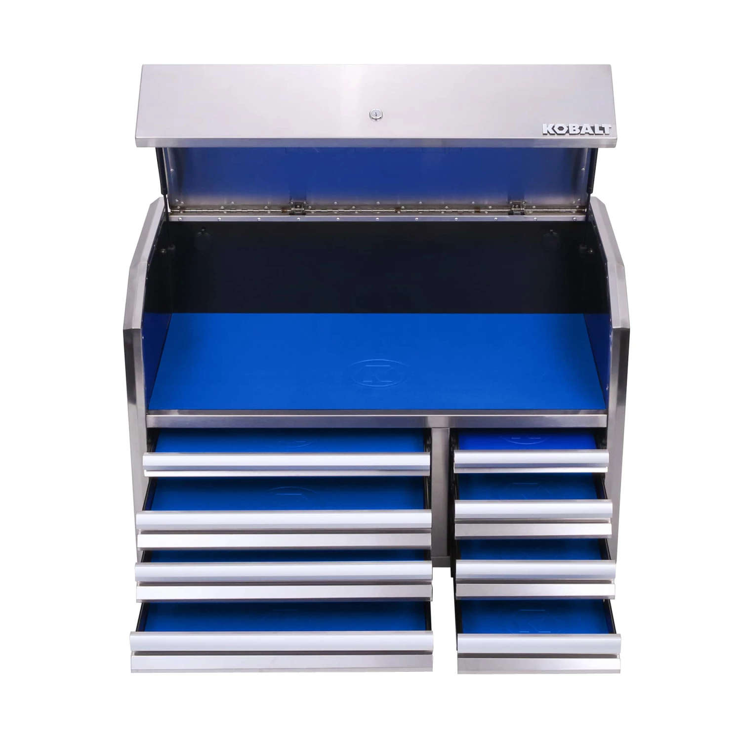 Kobalt Top Tool Chests 3000 Series 41-in W x 26.1-in H 8-Drawer Stainless Steel Tool Chest (Stainless Steel) 2 Kobalt Top Tool Chests 3000 Series 41-in W x 26.1-in H 8-Drawer Stainless Steel Tool Chest (Stainless Steel) - Image 2