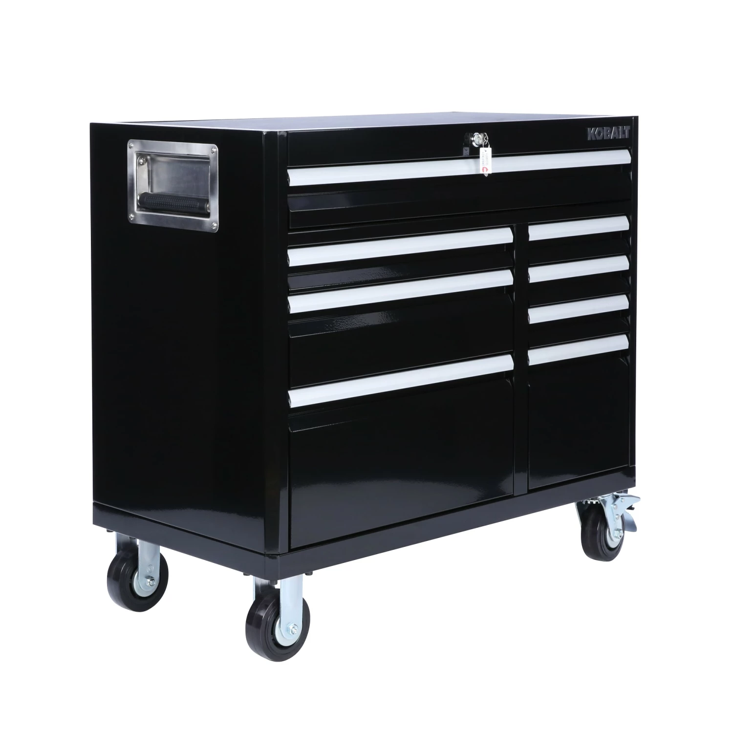 Kobalt Bottom Tool Cabinets 3000 Series 41-in W x 37.5-in H 8-Drawer Steel Rolling Tool Cabinet (Black) 2 Kobalt Bottom Tool Cabinets 3000 Series 41-in W x 37.5-in H 8-Drawer Steel Rolling Tool Cabinet (Black) - Image 2