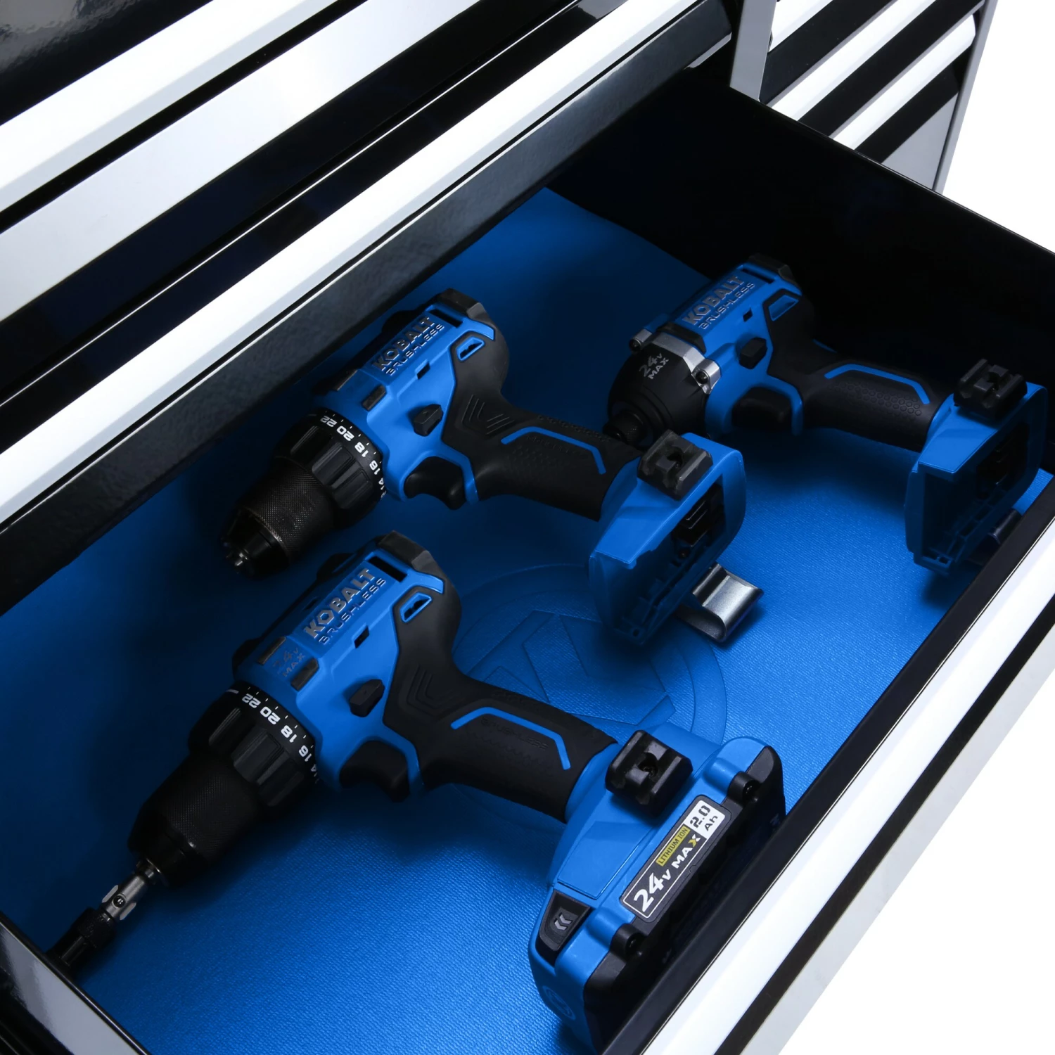 Kobalt Bottom Tool Cabinets 3000 Series 41-in W x 37.5-in H 8-Drawer Steel Rolling Tool Cabinet (Black) 9 Kobalt Bottom Tool Cabinets 3000 Series 41-in W x 37.5-in H 8-Drawer Steel Rolling Tool Cabinet (Black) - Image 9