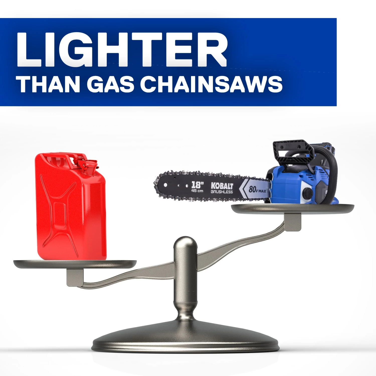 Kobalt Cordless Electric Chainsaws 80-Volt Max 18-in Brushless Cordless Electric Chainsaw 5 Ah (Battery & Charger Included) 4 Kobalt Cordless Electric Chainsaws 80-Volt Max 18-in Brushless Cordless Electric Chainsaw 5 Ah (Battery & Charger Included) - Image 4