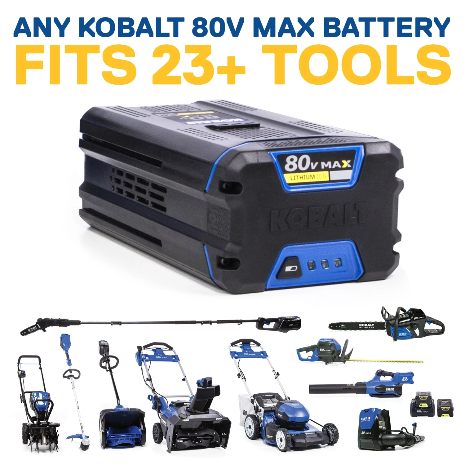 Kobalt Cordless Electric Chainsaws 80-Volt Max 18-in Brushless Cordless Electric Chainsaw 5 Ah (Battery & Charger Included) 9 Kobalt Cordless Electric Chainsaws 80-Volt Max 18-in Brushless Cordless Electric Chainsaw 5 Ah (Battery & Charger Included) - Image 9
