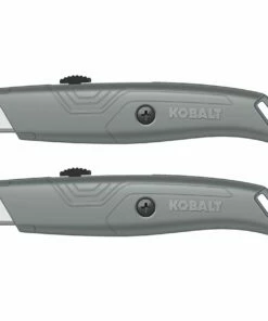 Kobalt Utility Knives Kobalt 2pk retractable utility knife 18mm 6-Blade Retractable Utility Knife with On Tool Blade Storage