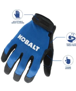 Kobalt Work Gloves Mens Polyester Utility Gloves, Large (1-Pair) -Kobalts Shop 16396390