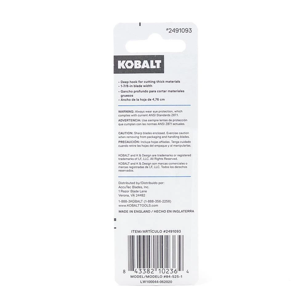 Kobalt Replacement Utility Blades Carbon Steel Hook Utility Razor Blade(5-Pack) 2 Kobalt Replacement Utility Blades Carbon Steel Hook Utility Razor Blade(5-Pack) - Image 2
