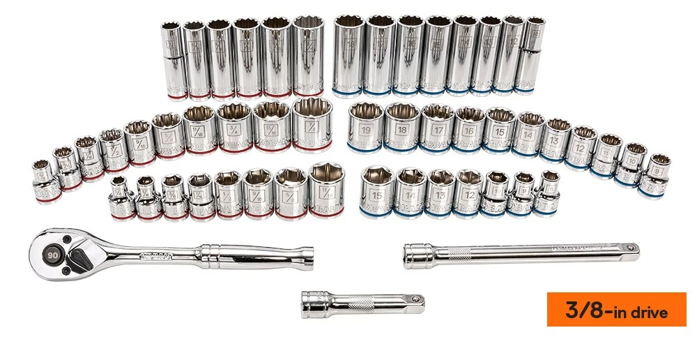 Kobalt Mechanics Tool Sets 232-Piece Standard (SAE) and Metric Combination Polished Chrome Mechanics Tool Set (1/4-in; 3/8-in; 1/2-in;) 11 Kobalt Mechanics Tool Sets 232-Piece Standard (SAE) and Metric Combination Polished Chrome Mechanics Tool Set (1/4-in; 3/8-in; 1/2-in;) - Image 11