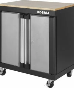Kobalt Garage Cabinets 28-in W x 32.8-in H x 18.5-in D Steel Freestanding Garage Cabinet