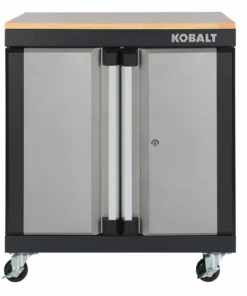 Kobalt Garage Cabinets 28-in W x 32.8-in H x 18.5-in D Steel Freestanding Garage Cabinet -Kobalts Shop 17126535 scaled