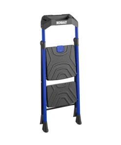 Kobalt Step Stools 2-Step 300-lb Capacity Black Steel Foldable Step Stool -Kobalts Shop 17788048