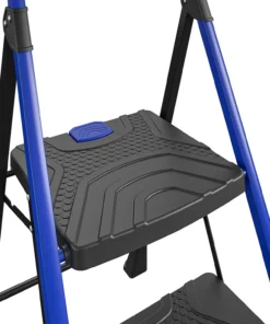 Kobalt Step Stools 2-Step 300-lb Capacity Black Steel Foldable Step Stool -Kobalts Shop 17788049