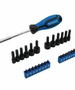 Kobalt Mechanics Tool Sets Centennial 100-Piece Standard (SAE) and Metric Combination Polished Chrome Mechanics Tool Set (1/4-in; 3/8-in) 18 Kobalt Mechanics Tool Sets Centennial 100-Piece Standard (SAE) and Metric Combination Polished Chrome Mechanics Tool Set (1/4-in; 3/8-in) -Kobalts Shop 40333064 scaled