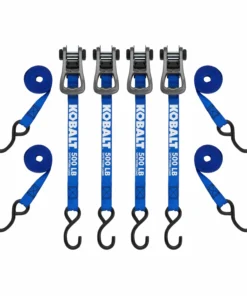 Kobalt Tie Downs 4-Pack x Tie Down Tie Down (500-lb Work Capacity) 8 Kobalt Tie Downs 4-Pack x Tie Down Tie Down (500-lb Work Capacity) -Kobalts Shop 40596332 scaled