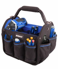 Kobalt Tool Bags Blue Black Polyester 12-in Tool Tote -Kobalts Shop 40642751 scaled