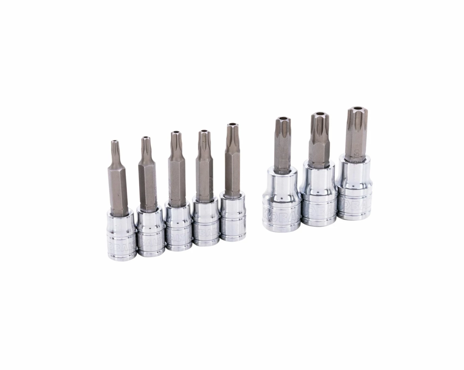 Kobalt Driver Sockets & Sets 8-Piece 1/4-in; 3/8-in Drive Set Tamper-Proof Torx Bit Tamper-Proof Driver Socket Set 1 Kobalt Driver Sockets & Sets 8-Piece 1/4-in; 3/8-in Drive Set Tamper-Proof Torx Bit Tamper-Proof Driver Socket Set