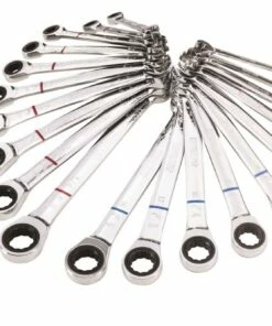 Kobalt Ratchet Wrenches & Sets In Tray with Removable Rails 20-Piece Set 12-Point Standard (SAE) and Metric Combination Ratchet Wrench Set